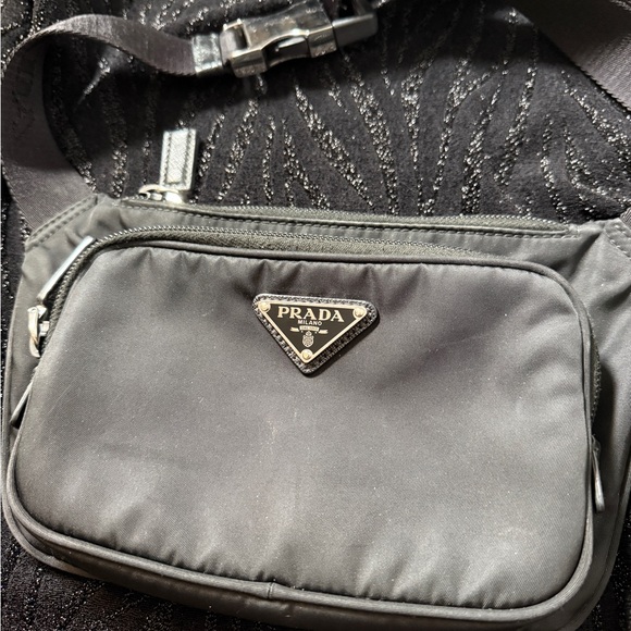 Prada Black Fanny Pack Double Zip Adjustable - Picture 9 of 12